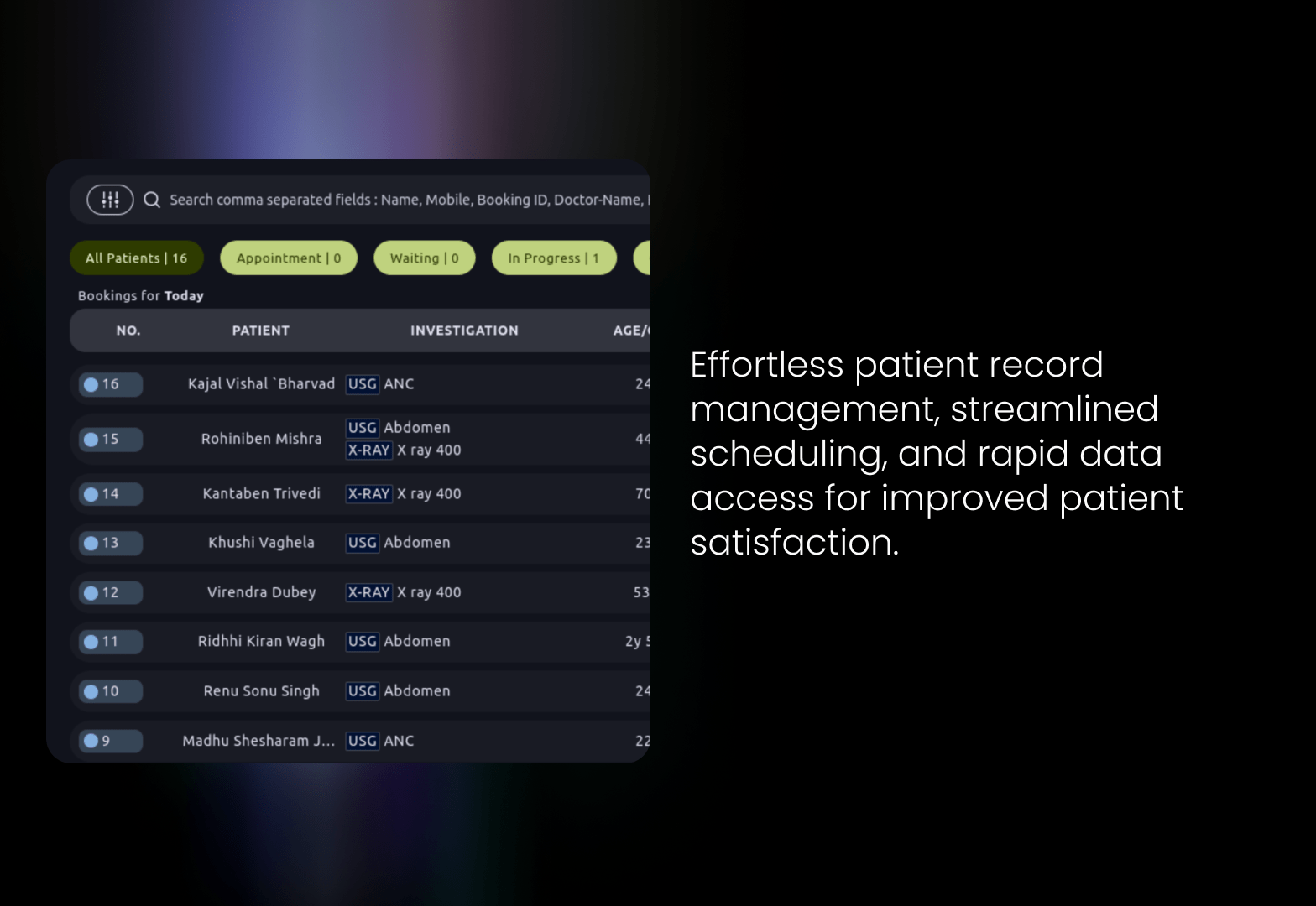 Patient Management Dashboard